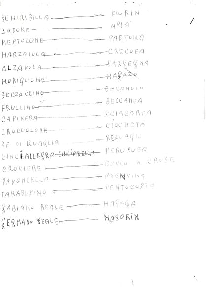 Nomi in dialetto fauna avicola trevigiana 2